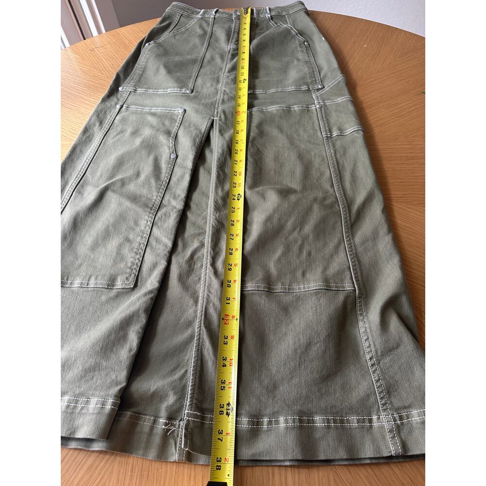 Pilcro by Anthropologie Carpenter Maxi Skirt | Moss Green | Size xs workwear - Picture 9 of 9